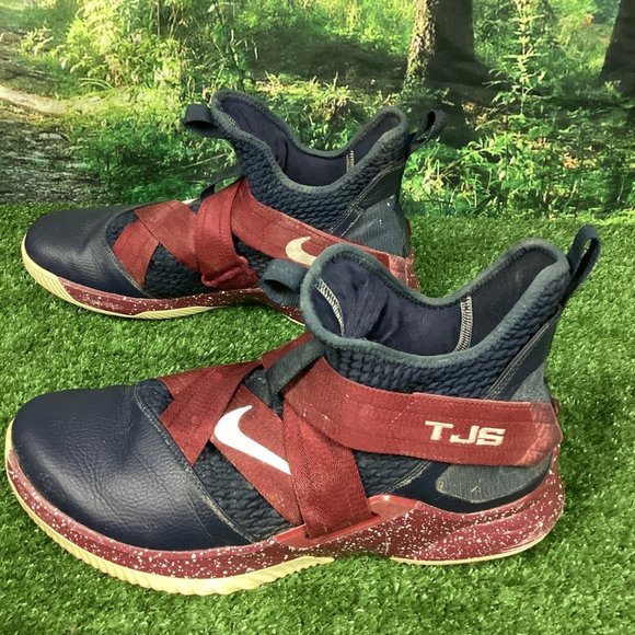 Nike ID Lebron Soldier 12 XXII Sneaker Navy Blue Burgundy Red 13.5 main image 10